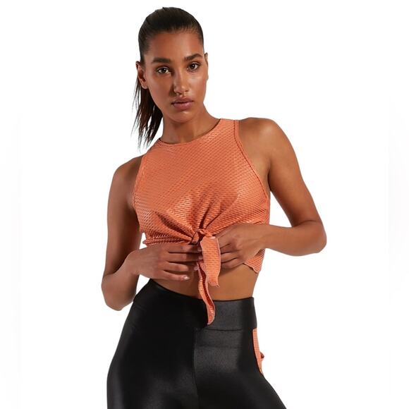 NWT! Koral Mayra Netz Tie Muscle Athleisure Gym Chic Tank - Size Large - Picture 4 of 12